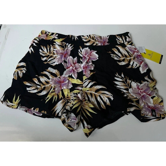 Floral Volcom Shorts Big Girls L 10/12 NWT - Picture 1 of 8